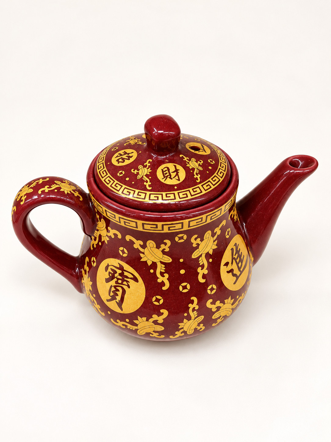朱红色招财进宝全油茶壶中号 · 图片 4