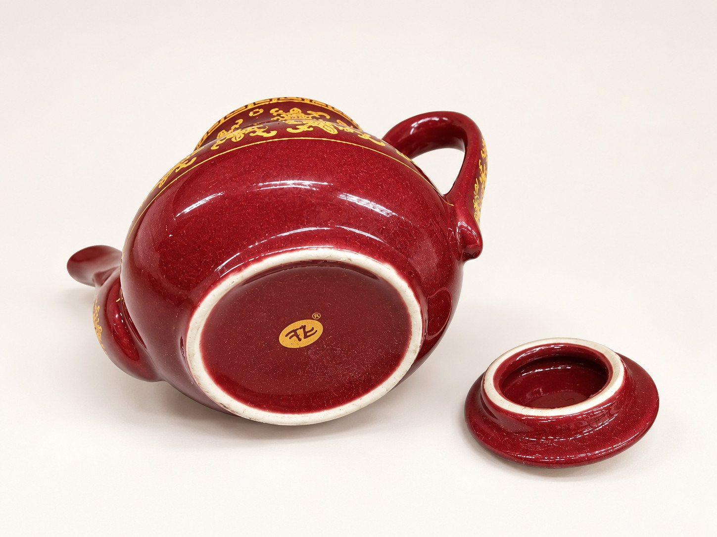 朱红色招财进宝全油茶壶中号 · 图片 6