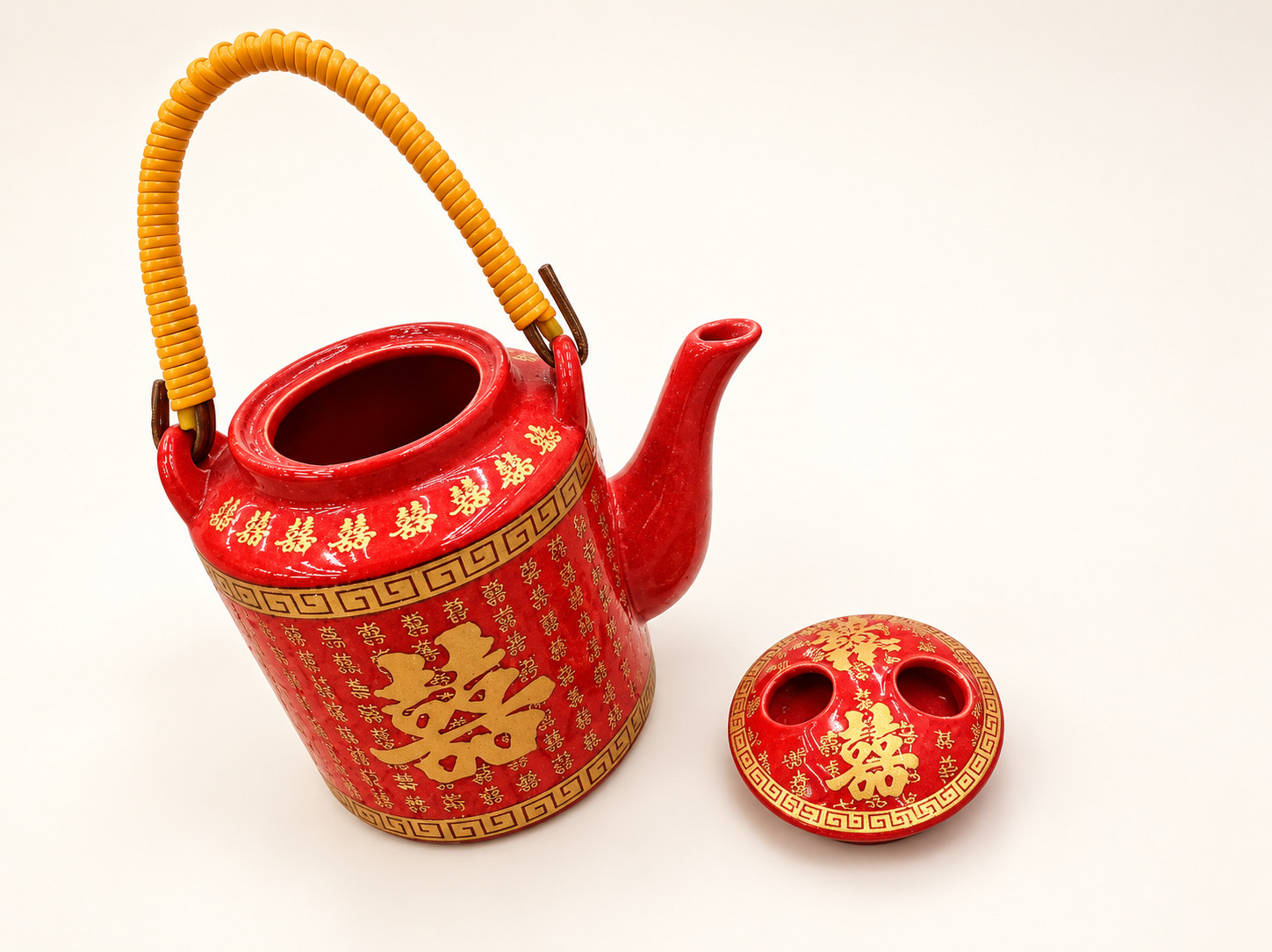 吉祥红全油陶瓷百喜桥茶壶 · 图片 3