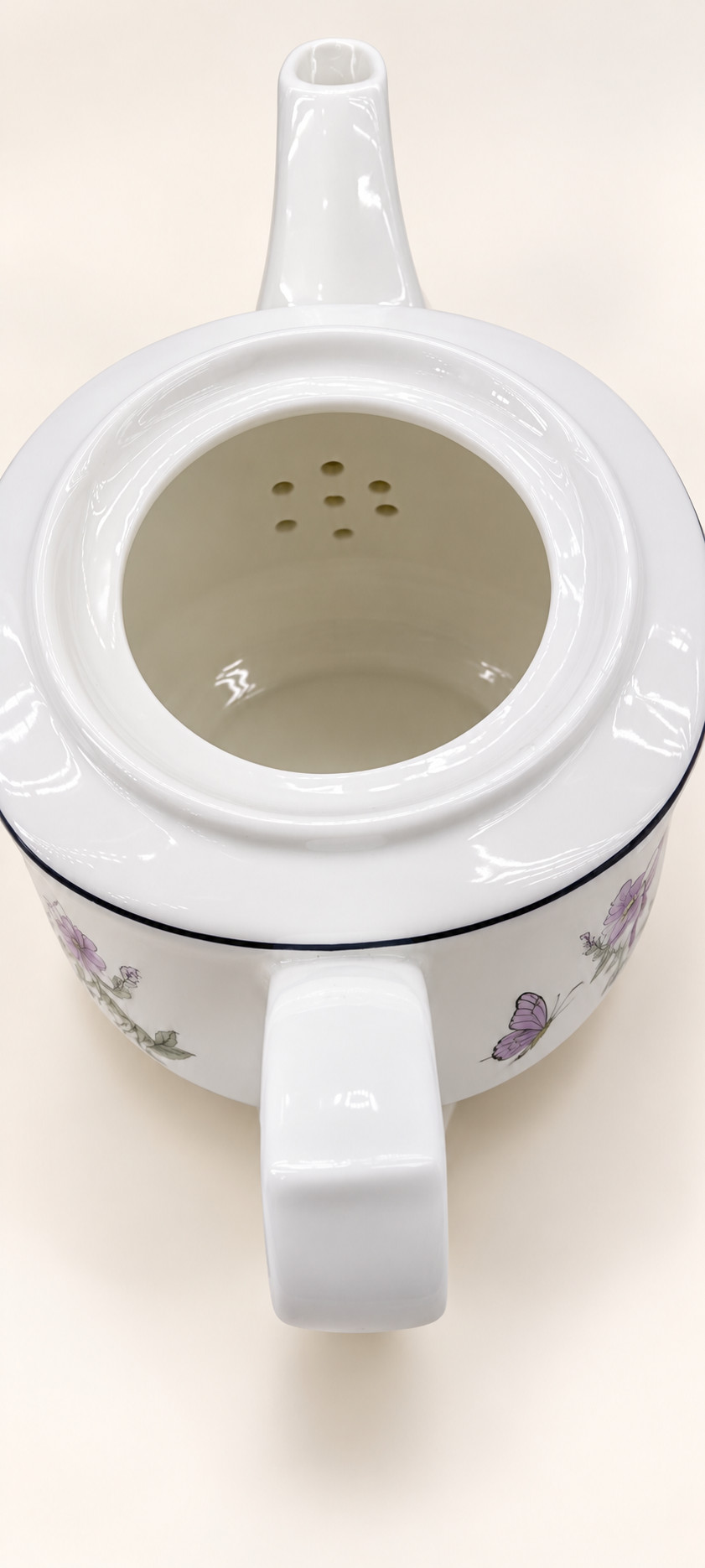蝴蝶花陶瓷茶壶 · 图片 5