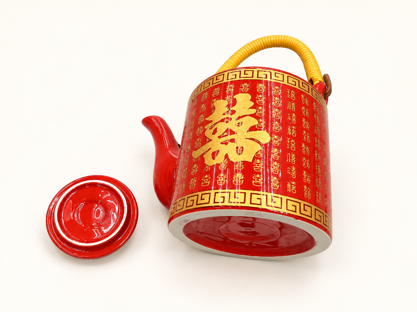 吉祥红全油陶瓷百喜桥茶壶 · 图片 4